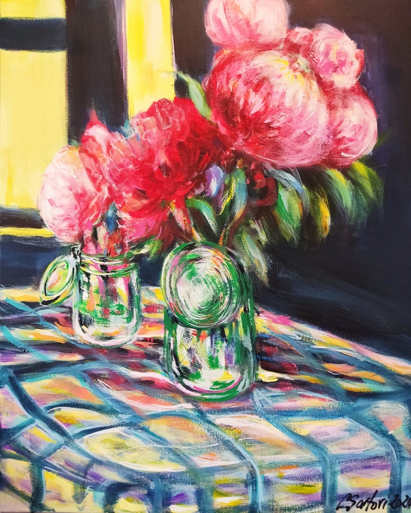 Retour de marché : Le bouquet de pivoines