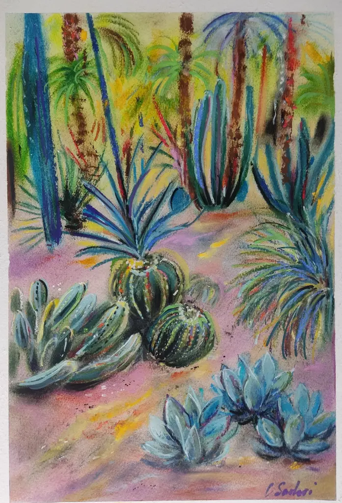 Série Majorelle - Pastel sec 1