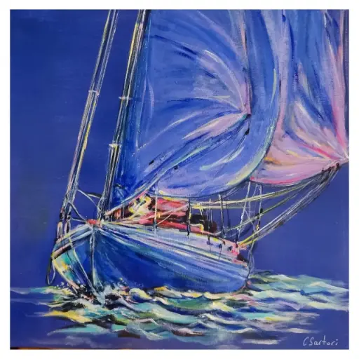 Voilier bleu